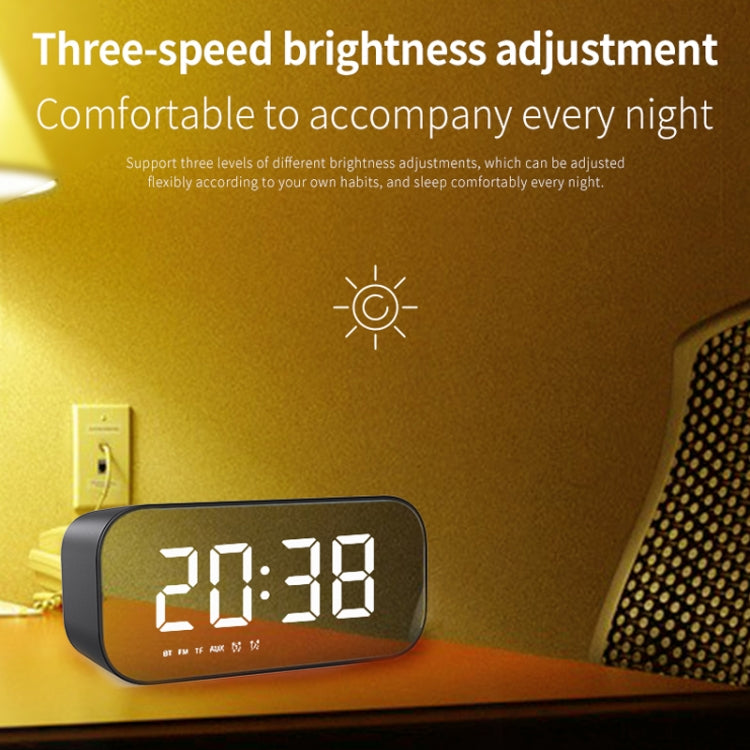 AEC BT518 Altoparlante Bluetooth wireless portatile Sveglia LED Supporto scheda AUX / TF / FM
