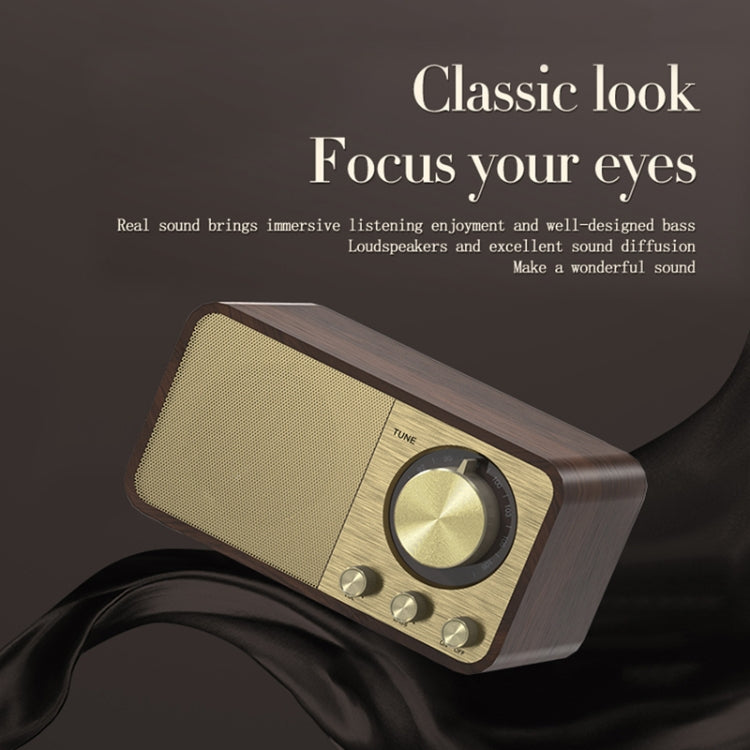 JY-66 Altoparlante classico retrò wireless in legno BT5.0 Supporto radio FM TF / U-Disk / AUX