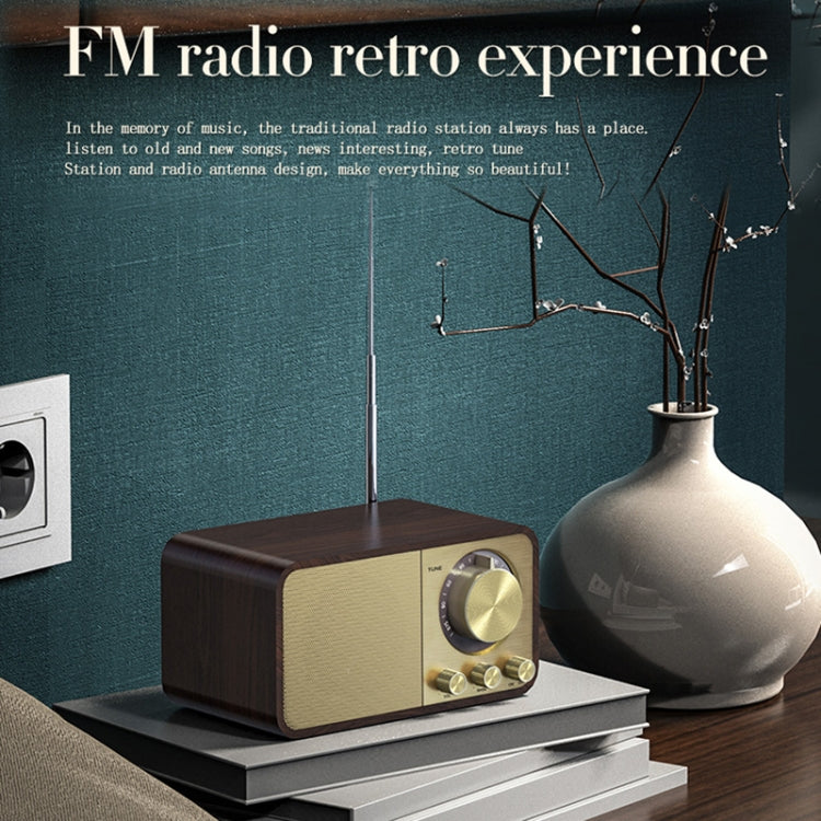 JY-66 Altoparlante classico retrò wireless in legno BT5.0 Supporto radio FM TF / U-Disk / AUX