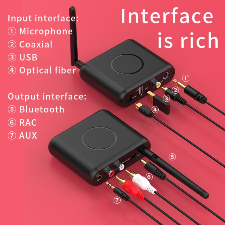 Adattatore Bluetooth 5.0 BT08 Ricevitore audio wireless con amplificatore di potenza in uscita RCA
