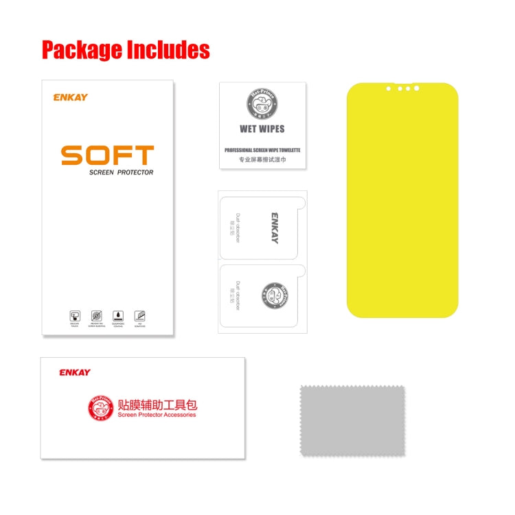 Pellicola idrogel antideflagrante a colla completa ENKAY per iPhone 13 Pro Max, For iPhone 13 Pro Max