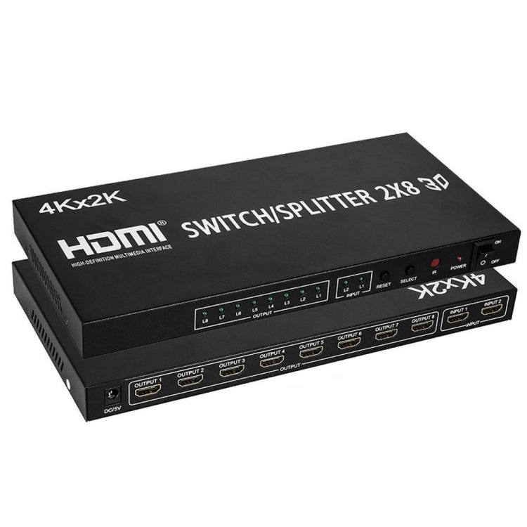 Switch video HDMI 2 in 8 Full HD 4K x 2K