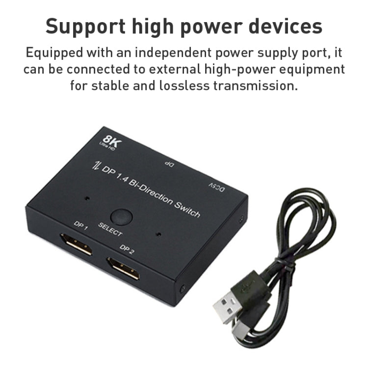 Interruttore bidirezionale 8K DP 1.4, Black