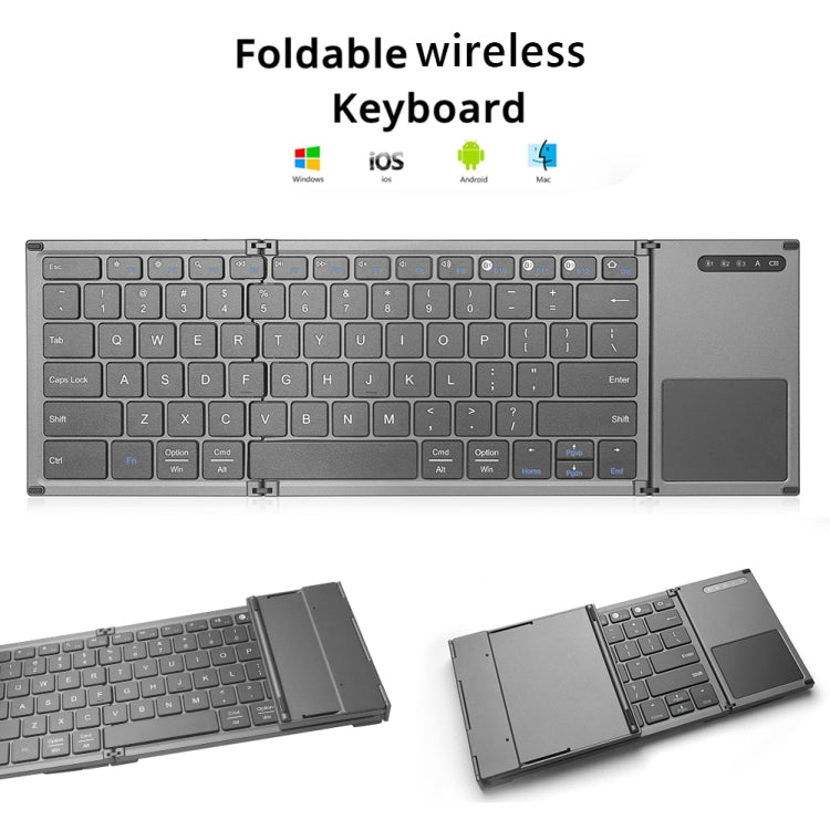 B066S Mini tastiera Bluetooth tripla wireless ultrasottile multifunzione, B066S