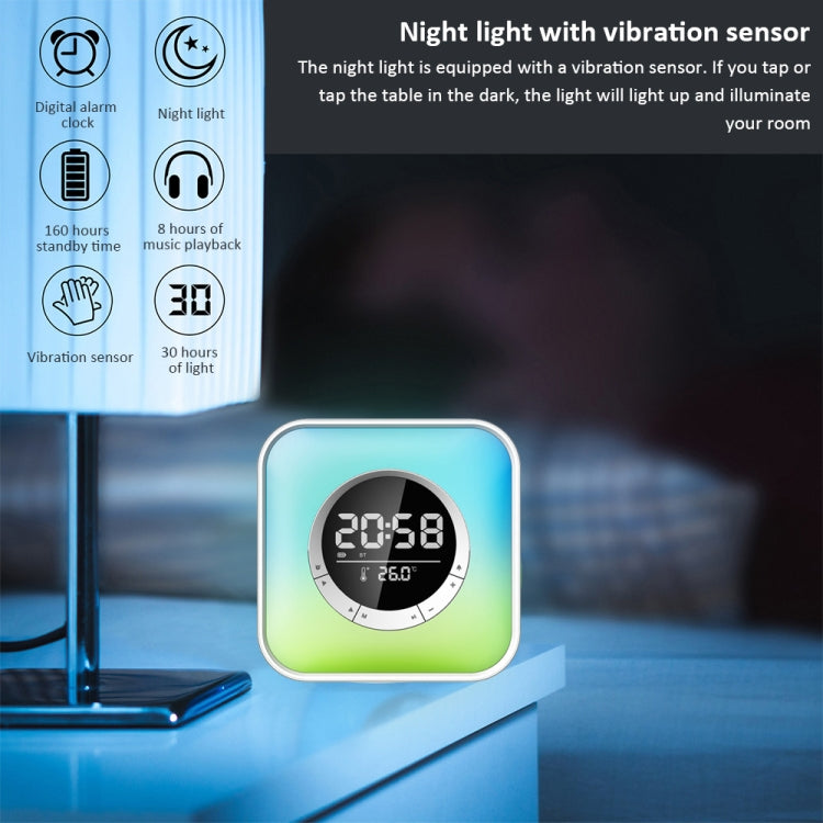 Altoparlante Bluetooth con luce d'atmosfera P10 LED e funzione termometro di allarme, P10