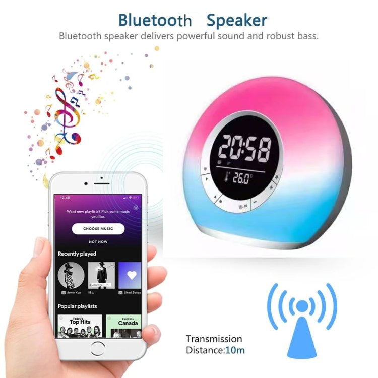 Altoparlante Bluetooth con luce d'atmosfera P11 LED con allarme e display della temperatura, P11