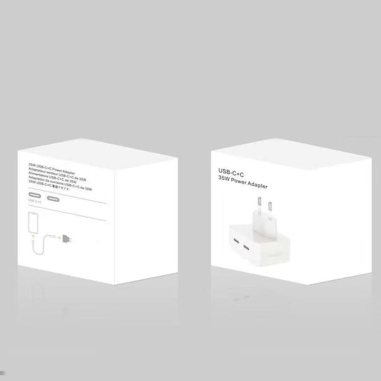 Caricabatterie con doppia porta USB-C/Type-C PD da 35 W per la serie iPhone/iPad, presa europea, EU Plug