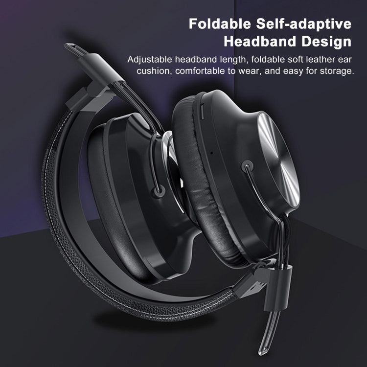 Cuffie musicali stereo wireless pieghevoli S4000 con microfono Ingresso AUX da 3,5 mm / Scheda TF / FM
