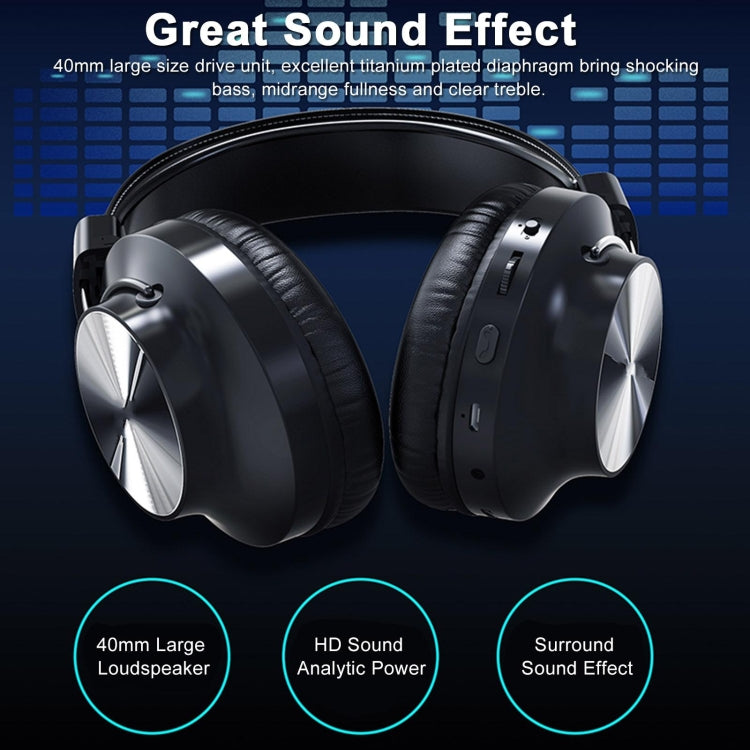 Cuffie musicali stereo wireless pieghevoli S4000 con microfono Ingresso AUX da 3,5 mm / Scheda TF / FM