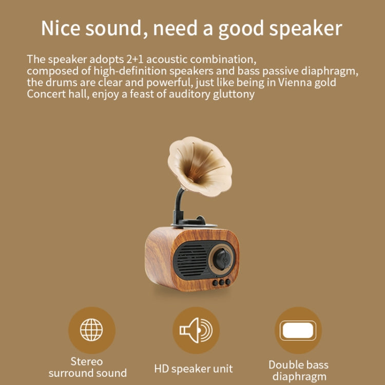 Altoparlante stereo portatile wireless dal design retrò fonografico B5, B5