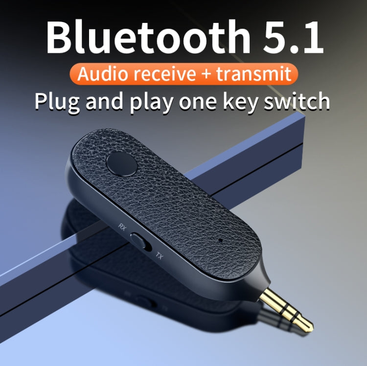 T06 Ricevitore Bluetooth 5.1 per auto 2 in 1 Trasmettitore audio da 3,5 mm