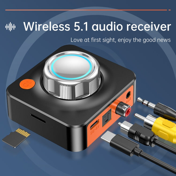 Ricevitore audio Bluetooth 5.1 C39HD L'uscita in fibra coassiale AUX supporta la riproduzione TF, Bluetooth 5.1 Audio Receiver