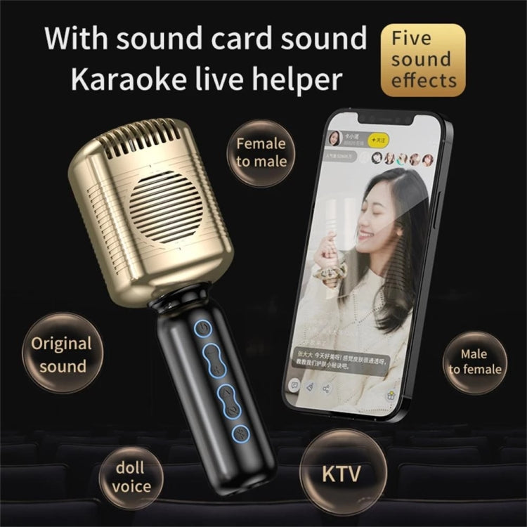 Microfono wireless KM600 Riduzione del rumore portatile TWS Microfono a condensatore compatibile con Bluetooth intelligente Lettore musicale per cantare