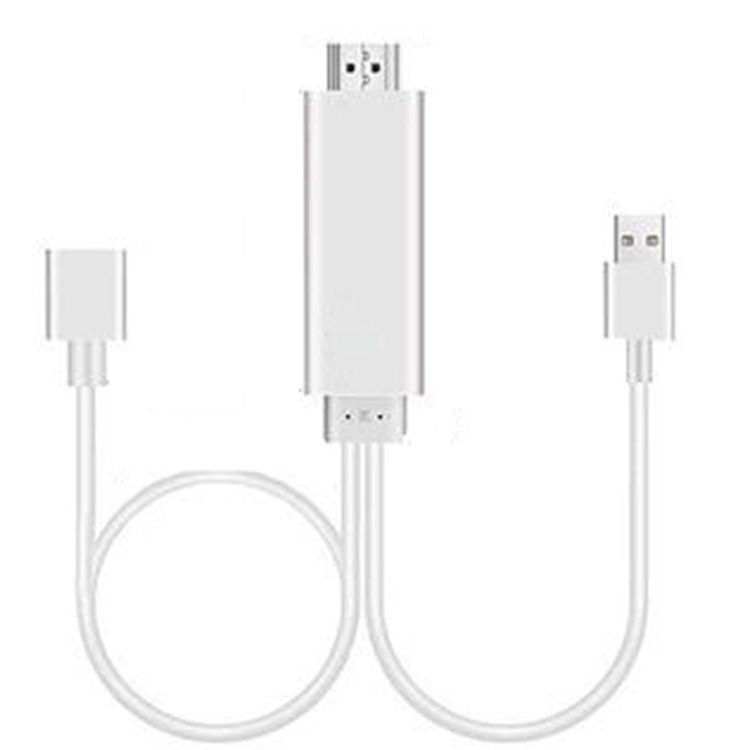 Adattatore per cavi HDMI 1080P Cavo da USB a HDTV, dongle USB maschio + USB femmina a HDMI maschio Cavo di mirroring HDTV 1080P per telefono/pad e altro ancora Steaming Sharing
