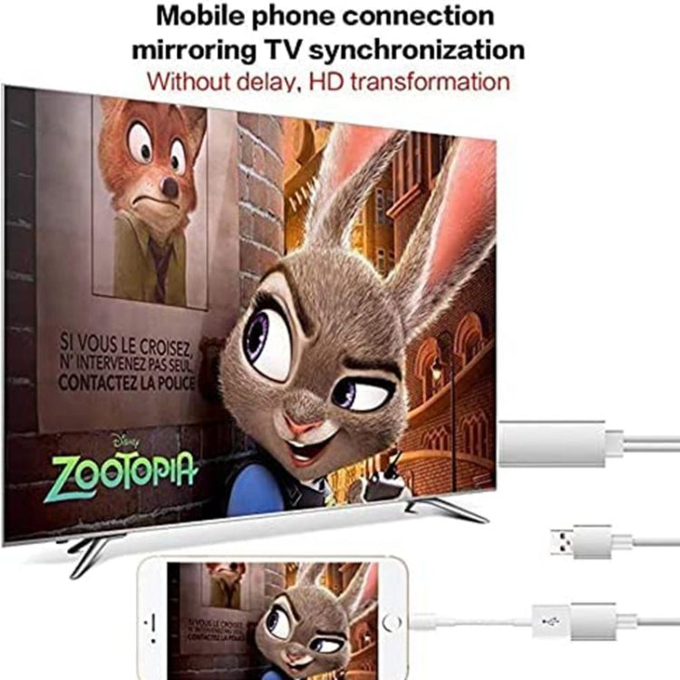 Adattatore per cavi HDMI 1080P Cavo da USB a HDTV, dongle USB maschio + USB femmina a HDMI maschio Cavo di mirroring HDTV 1080P per telefono/pad e altro ancora Steaming Sharing
