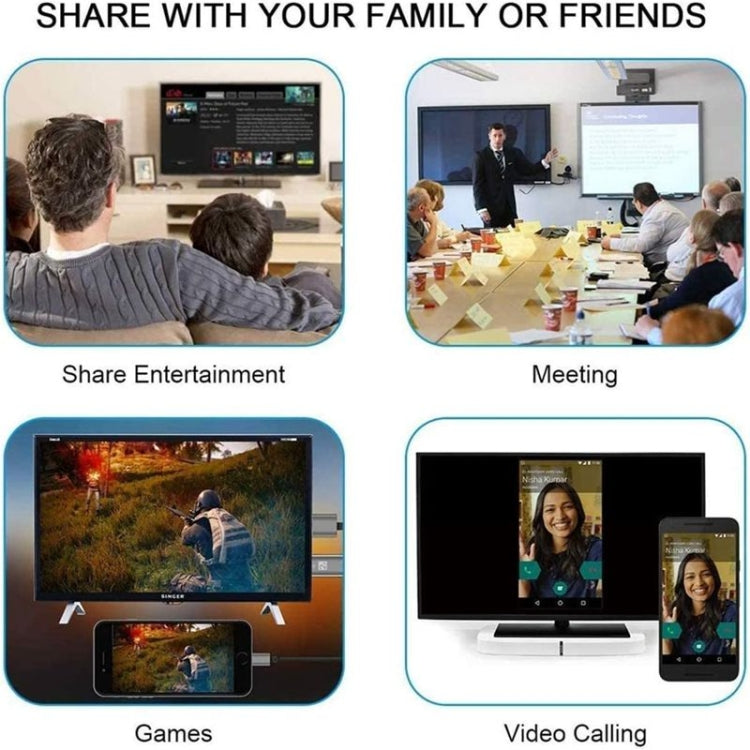 Adattatore per cavi HDMI 1080P Cavo da USB a HDTV, dongle USB maschio + USB femmina a HDMI maschio Cavo di mirroring HDTV 1080P per telefono/pad e altro ancora Steaming Sharing