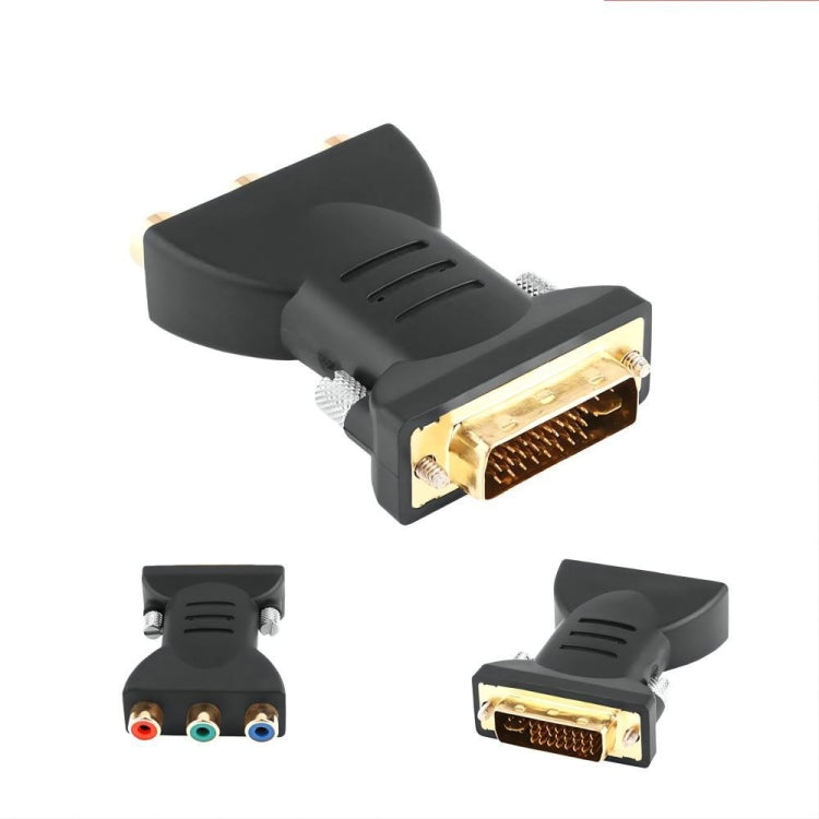 Convertitore di componenti AV audio video placcato oro DVI-I 24+5 maschio a 3 RCA placcato oro