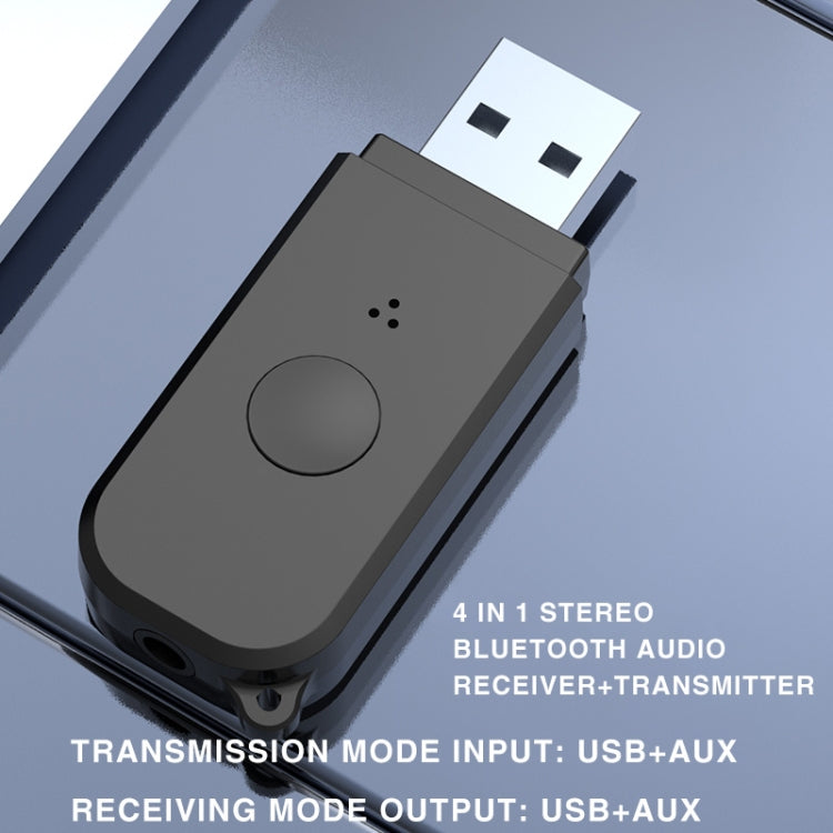 Trasmettitore ricevitore audio Bluetooth 5.3 H210 2 in 1 doppia uscita AUX+USB, H210