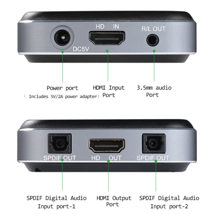 AYSA-11V21 8K/60Hz YbCr420 HDR10 Uscita 7.1 Separatore audio HDMI8K Separatore audio 2.1, HDMI8K Audio Separator
