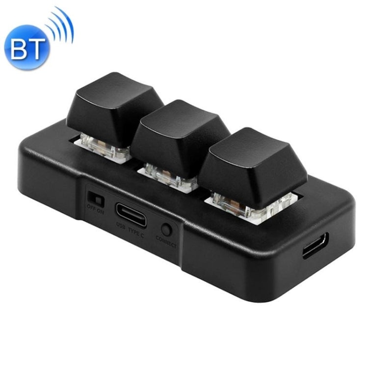 MK321BT Bluetooth 5.1 3 tasti Tasti personalizzati Gioco Office PS Clip Tastiera di programmazione macro