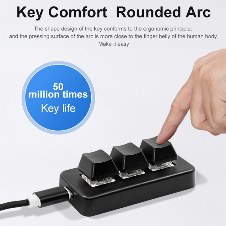 MK321BT Bluetooth 5.1 3 tasti Tasti personalizzati Gioco Office PS Clip Tastiera di programmazione macro
