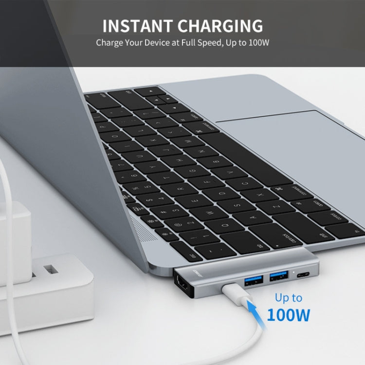 Adattatore docking station ENKAY Hat-Prince 5 in 2 Hub Type-C a 4K HDMI / USB 3.0 per MacBook