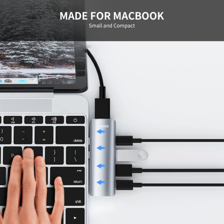 Adattatore docking station ENKAY Hat-Prince 5 in 2 Hub Type-C a 4K HDMI / USB 3.0 per MacBook