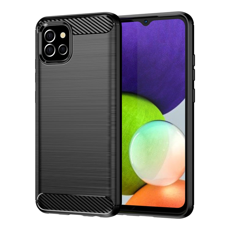 Custodia per telefono TPU in fibra di carbonio con trama spazzolata, For Samsung Galaxy F04, For Xiaomi Redmi K60E, For Xiaomi Poco C50, For Xiaomi Redmi Note 12 Pro Speed, For Infinix Note 12i, For Infinix Hot 12 Play, For Infinix Hot 12 Play NFC