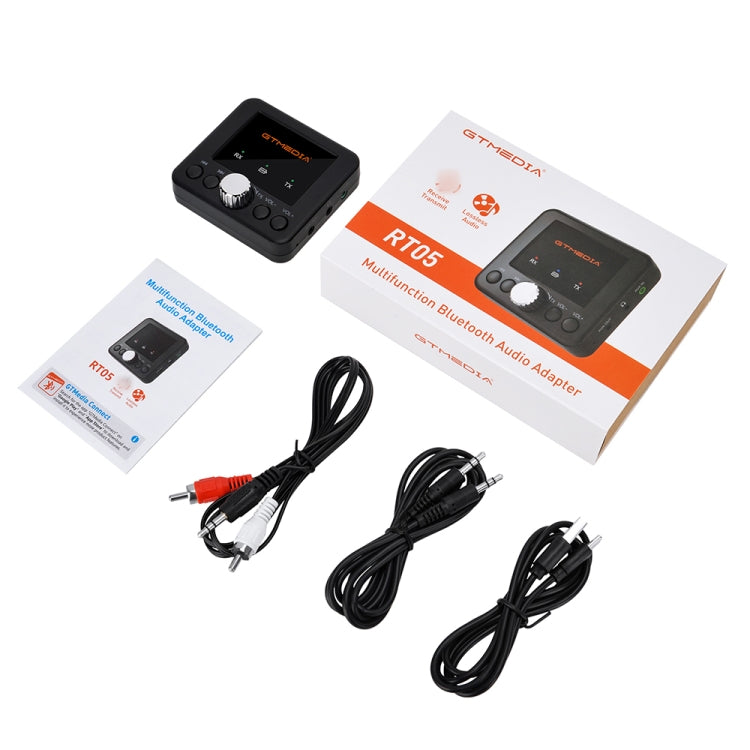 GTMEDIA RT05 Ricevitore e trasmettitore audio Bluetooth 5.0 Adattatore 2 in 1, RT05