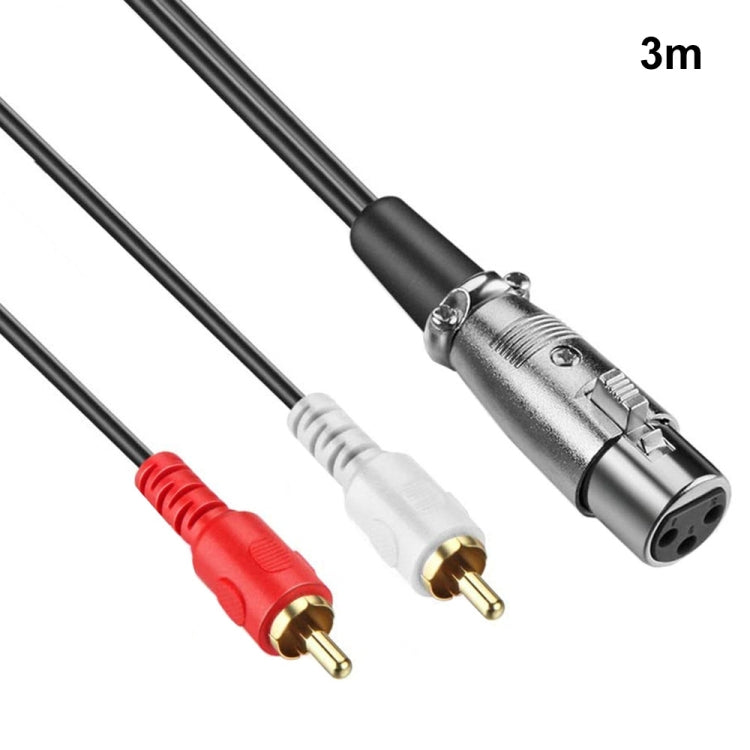 Cavo audio stereo JUNSUNMAY 2 RCA maschio a XLR femmina, 0.15m, 1.5m, 3m
