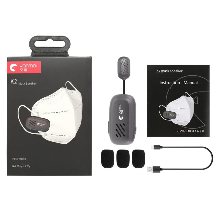 Yanmai K2 Mini microfono da bavero Bluetooth wireless portatile