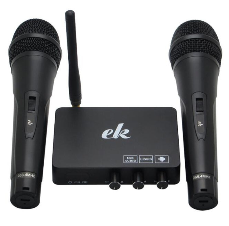 Home TV Rete Karaoke Set di apparecchiature per cantare Scheda audio Microfono wireless Computer Karaoke KTV Set-top Box, black
