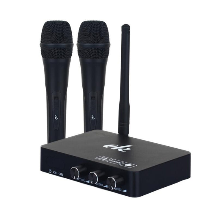 Home TV Rete Karaoke Set di apparecchiature per cantare Scheda audio Microfono wireless Computer Karaoke KTV Set-top Box, black