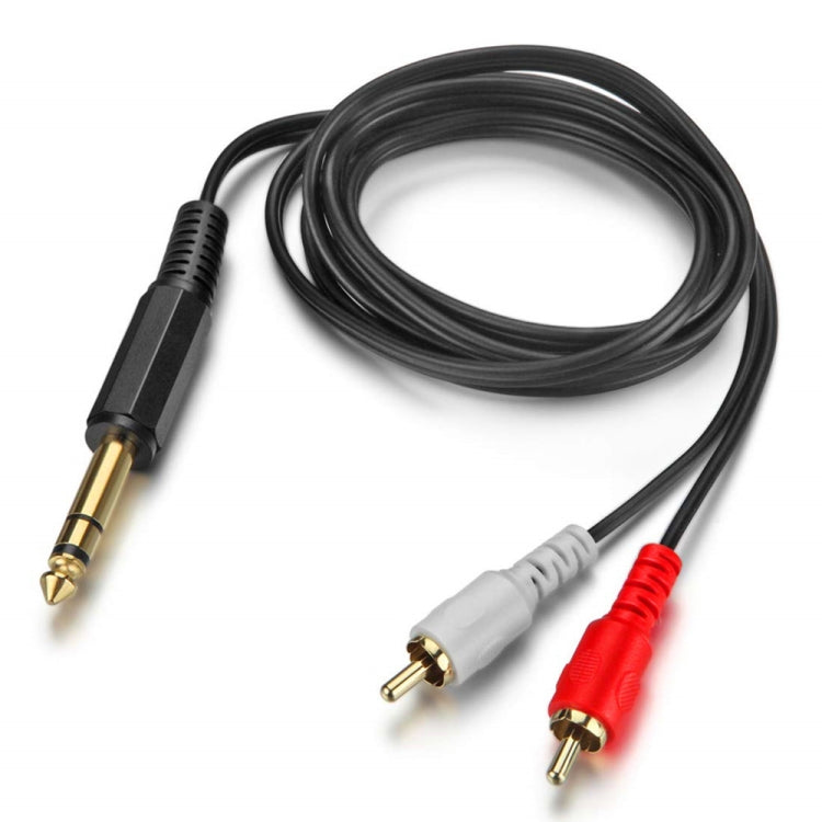 JUNSUNMAY Spina stereo TRS maschio da 6,35 mm a 2 connettori per cavo audio maschio RCA Phono, 0.2m, 1.5m