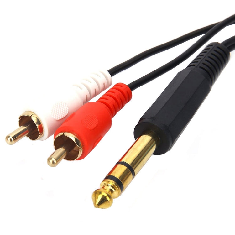 JUNSUNMAY Spina stereo TRS maschio da 6,35 mm a 2 connettori per cavo audio maschio RCA Phono, 0.2m, 1.5m