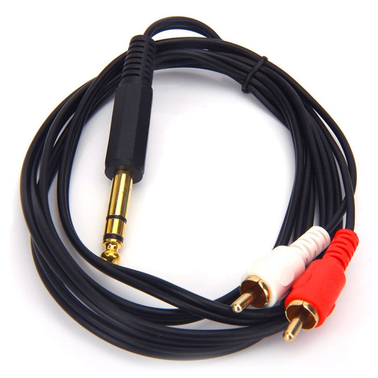 JUNSUNMAY Spina stereo TRS maschio da 6,35 mm a 2 connettori per cavo audio maschio RCA Phono, 0.2m, 1.5m