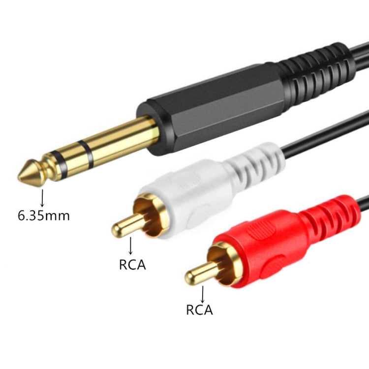 JUNSUNMAY Spina stereo TRS maschio da 6,35 mm a 2 connettori per cavo audio maschio RCA Phono, 0.2m, 1.5m