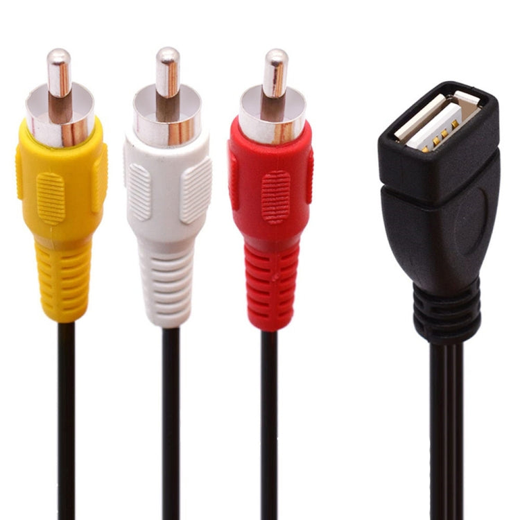 JUNSUNMAY Cavo splitter audio video maschio da USB femmina a 3 x RCA maschio, 0.2m, 1.5m