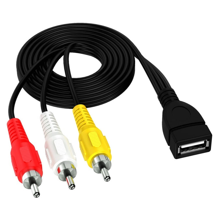 JUNSUNMAY Cavo splitter audio video maschio da USB femmina a 3 x RCA maschio, 0.2m, 1.5m
