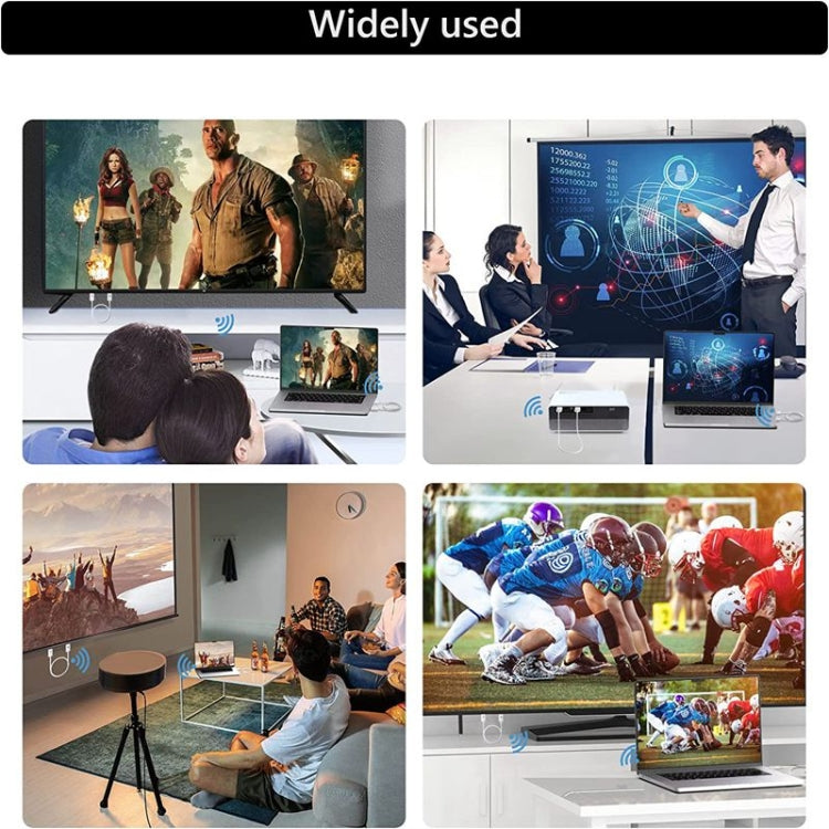 Kit trasmettitore e ricevitore HDMI wireless, adattatore di estensione wireless HDMI, proiezione audio video 1080P 60fps per PC, laptop, fotocamera su HDTV/proiettore