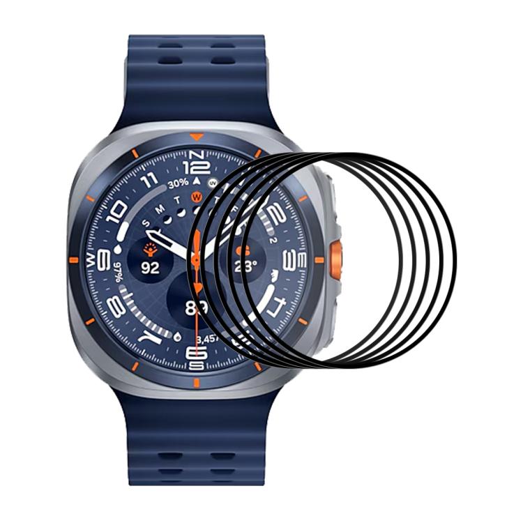 5 pezzi ENKAY 3D Full Coverage Soft PC Edge + PMMA HD Pellicola proteggi schermo, For Samsung Galaxy Watch Ultra 47mm / Ultra 2025, For Samsung Galaxy Watch8 Classic 46mm, For Samsung Galaxy Watch8 44mm, For Samsung Galaxy Watch8 40mm