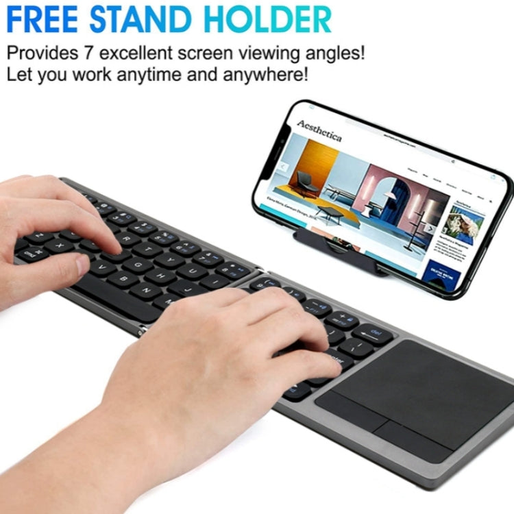 FK328T Telefono cellulare Tablet Laptop Tastiera wireless Bluetooth Tastiera portatile ripiegabile in 3, FK328T