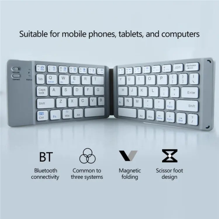 Tastiera Bluetooth BT18 Tastiera wireless pieghevole magnetica per telefoni cellulari Tablet Computer