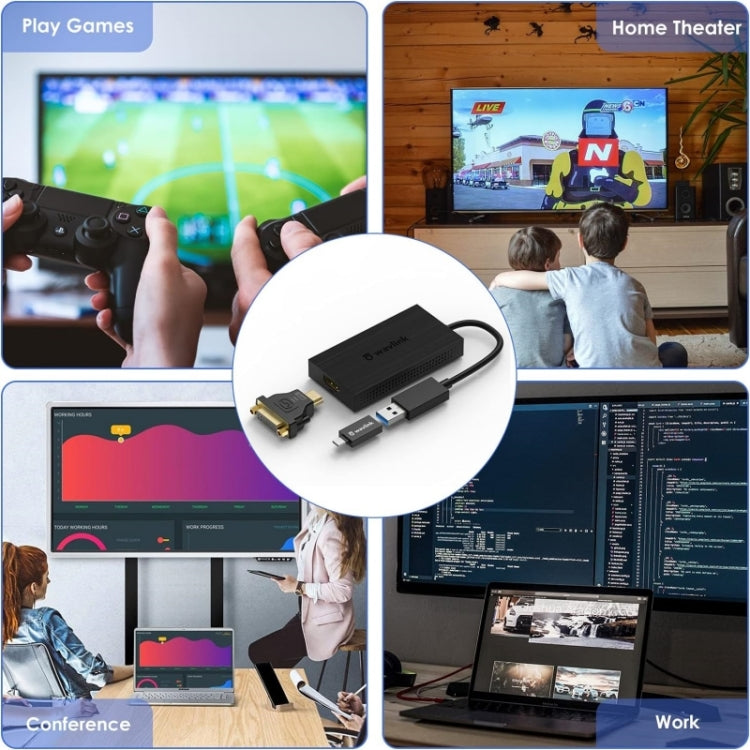 Adattatore display portatile da USB 3.0-USB-C a HDMI Wavlink UG7601HC