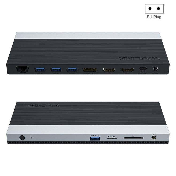 Wavlink UMD05 Display Port Porta HDMI RJ45 Ethernet Triple Display MST Docking station per laptop, US Plug, EU Plug, UK Plug, AU Plug