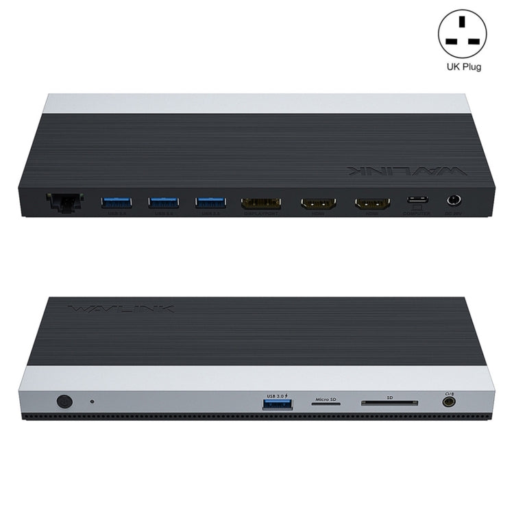 Wavlink UMD05 Display Port Porta HDMI RJ45 Ethernet Triple Display MST Docking station per laptop, US Plug, EU Plug, UK Plug, AU Plug