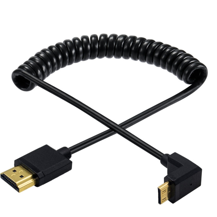 Cavo a molla JUNSUNMAY 4K 60Hz Mini HDMI maschio a HDMI 2.0V maschio, 1.2m, 1.8m, 2.5m