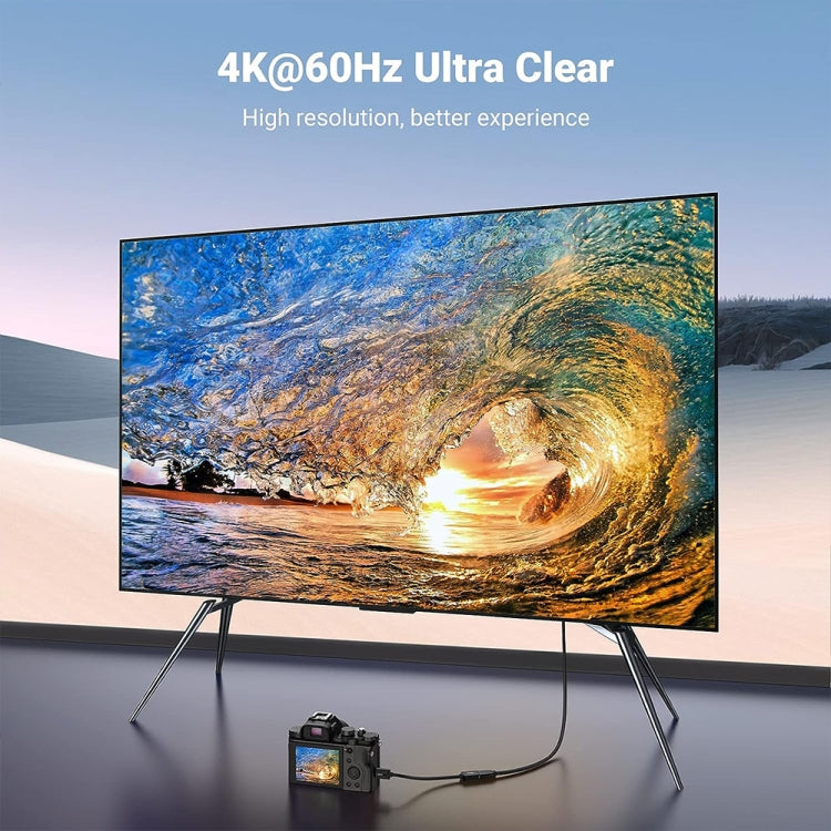 Cavo a molla JUNSUNMAY 4K 60Hz Mini HDMI maschio a HDMI 2.0V maschio, 1.2m, 1.8m, 2.5m
