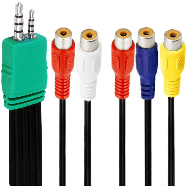 JUNSUNMAY Cavo AV da 0,3 m 3,5 mm + 2,5 mm maschio a 5 x RCA femmina per TV Samsung BN39-01154W, 30cm 3.5+2.5 to 5RCA