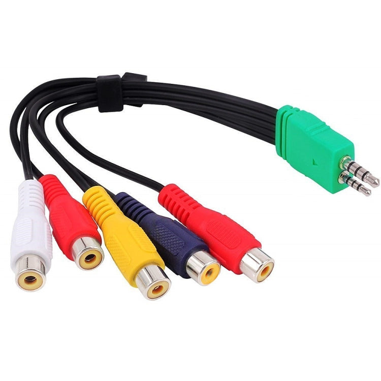 JUNSUNMAY Cavo AV da 0,3 m 3,5 mm + 2,5 mm maschio a 5 x RCA femmina per TV Samsung BN39-01154W, 30cm 3.5+2.5 to 5RCA